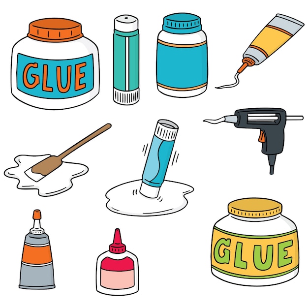 Premium Vector | Set of glue