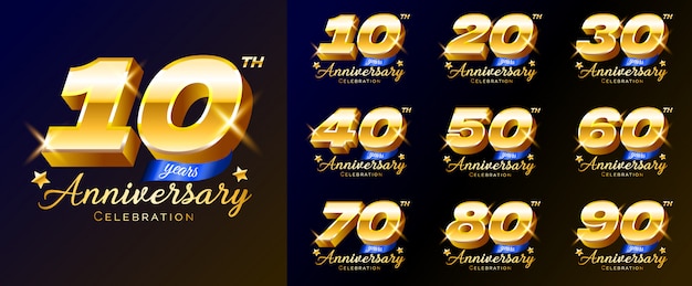 Download Free Set Of Gold Anniversary Celebration Numbers Logo Emblem Use our free logo maker to create a logo and build your brand. Put your logo on business cards, promotional products, or your website for brand visibility.