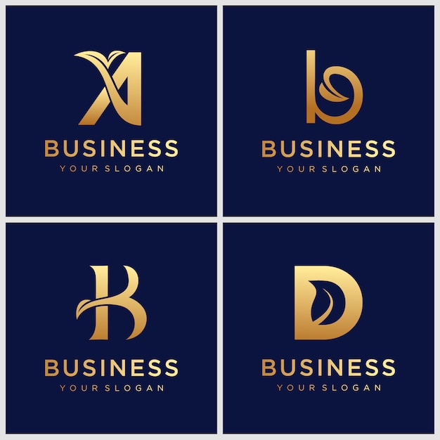 Download Free Set Of Golden Monogram Letter B With Leaf Logo Design Inspiration Premium Vector Use our free logo maker to create a logo and build your brand. Put your logo on business cards, promotional products, or your website for brand visibility.