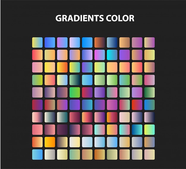 Premium Vector Set Of Gradients Color