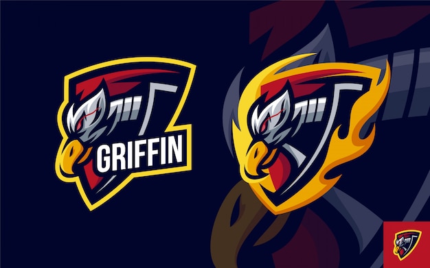 Premium Vector | Set of griffin head logo mascot