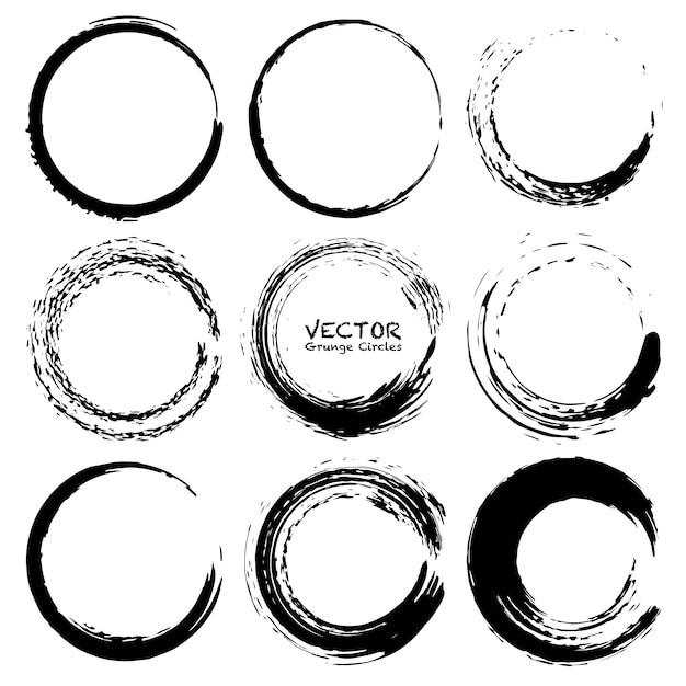 Download Free Set Of Grunge Circles Grunge Round Shapes Premium Vector Use our free logo maker to create a logo and build your brand. Put your logo on business cards, promotional products, or your website for brand visibility.