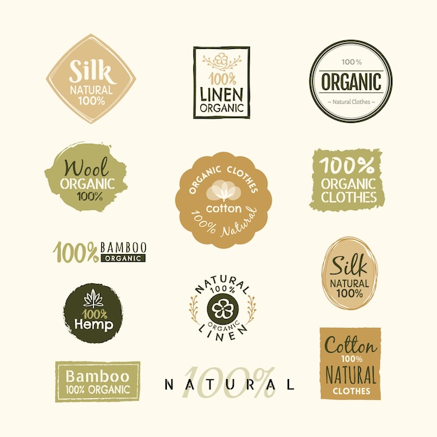 Download Free Set Of Hand Drawn Organic Clothes Logo Label Badge Design Use our free logo maker to create a logo and build your brand. Put your logo on business cards, promotional products, or your website for brand visibility.