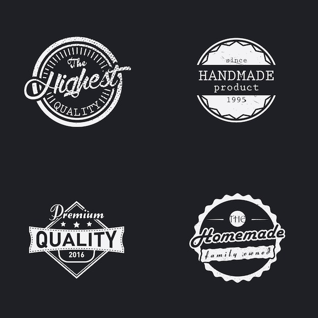 Download Free Set Of Handmade Homemade And Highest Quality Labels Premium Vector Use our free logo maker to create a logo and build your brand. Put your logo on business cards, promotional products, or your website for brand visibility.