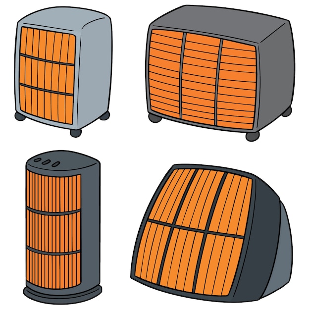 Premium Vector | Set of heaters