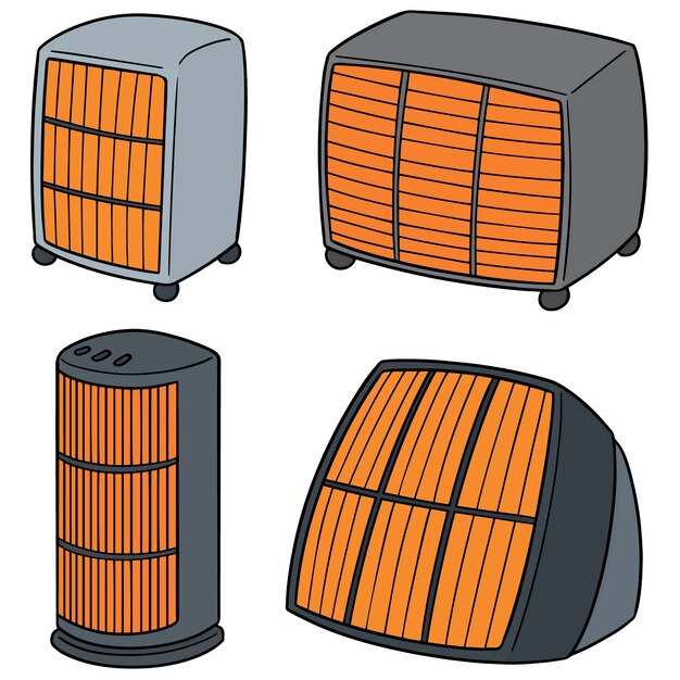 Premium Vector Set of heaters