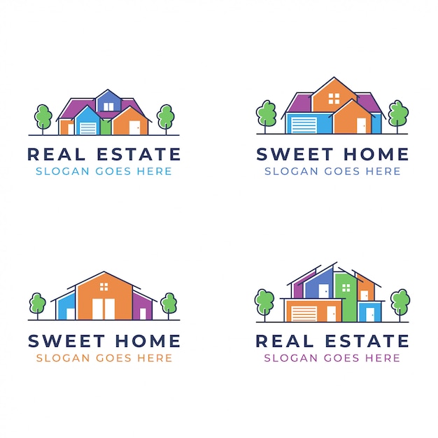 Download Free Set Of House Logo Design For Real Estate Or Realtor Premium Vector Use our free logo maker to create a logo and build your brand. Put your logo on business cards, promotional products, or your website for brand visibility.