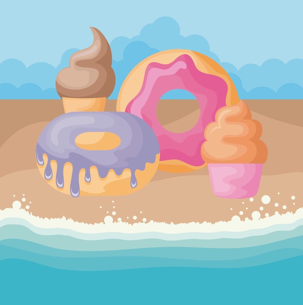 cupcake beach set