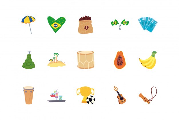 Download Free Set Of Icons Of Rio De Janeiro Carnival On White Premium Vector Use our free logo maker to create a logo and build your brand. Put your logo on business cards, promotional products, or your website for brand visibility.