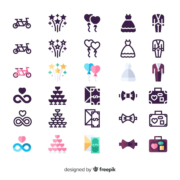 Download Free Download This Free Vector Set Of Icons For Wedding Use our free logo maker to create a logo and build your brand. Put your logo on business cards, promotional products, or your website for brand visibility.