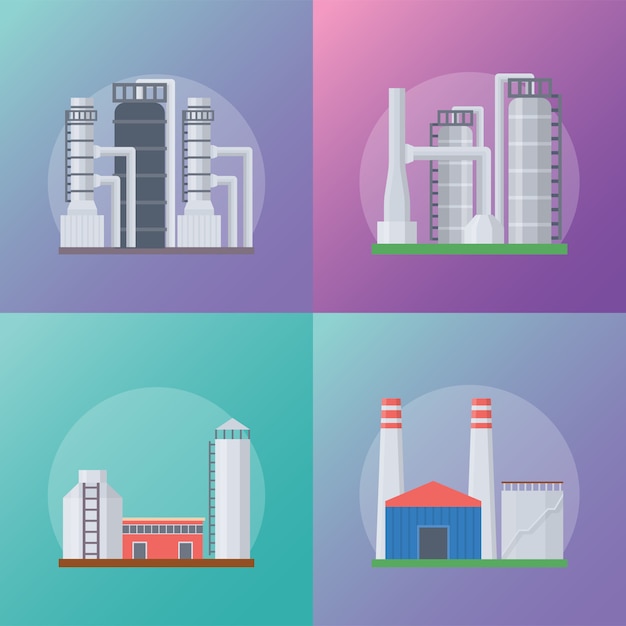 Set if industrial icons | Premium Vector