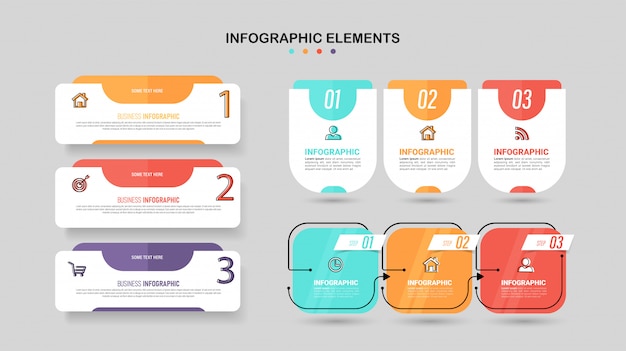  Set of infographic elements.