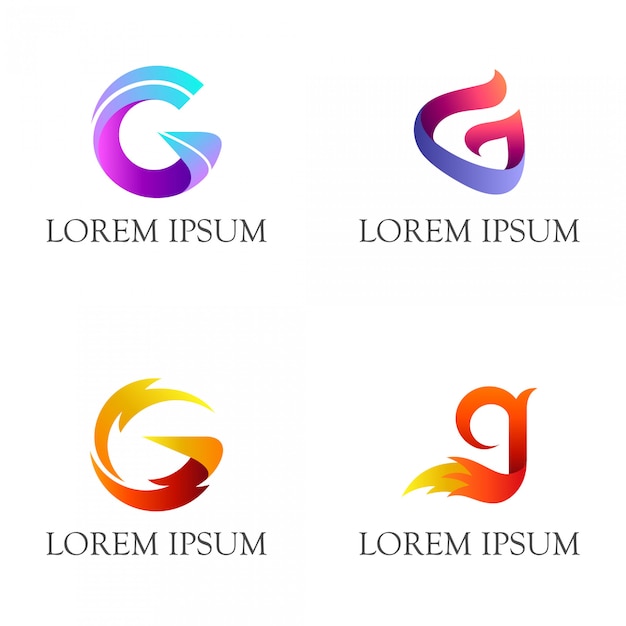 Download Free Set Of Initial Letter G Logo Design Premium Vector Use our free logo maker to create a logo and build your brand. Put your logo on business cards, promotional products, or your website for brand visibility.