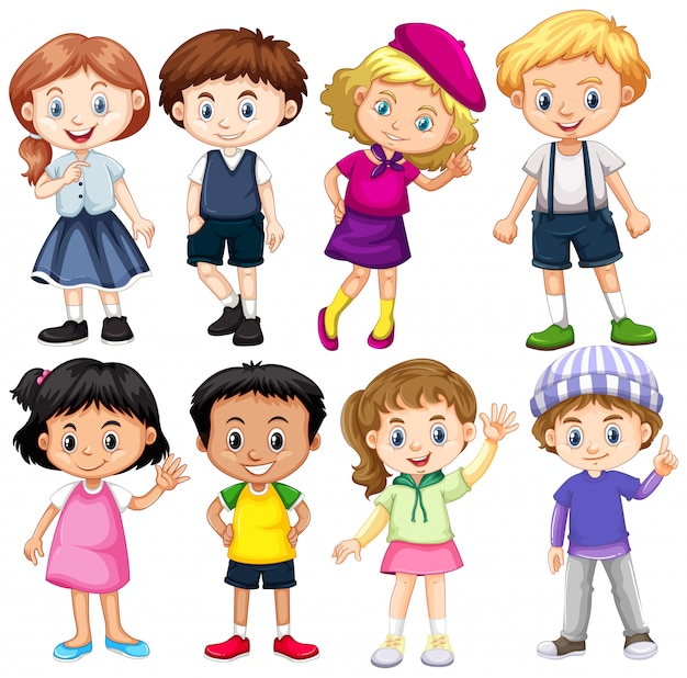 Premium Vector | Set of international kids