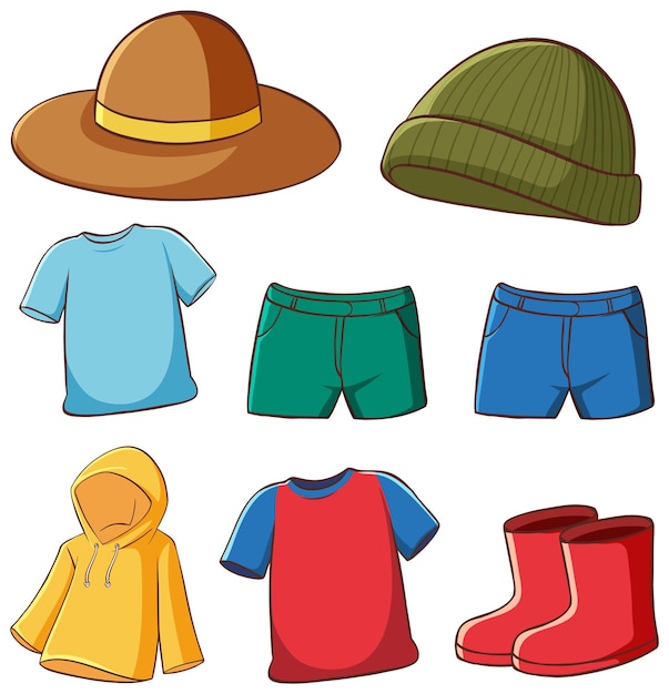 Free Vector | Set of isolated clothes