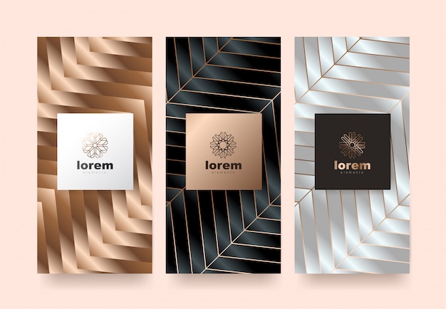 Premium Vector | Set label templates for premium products.