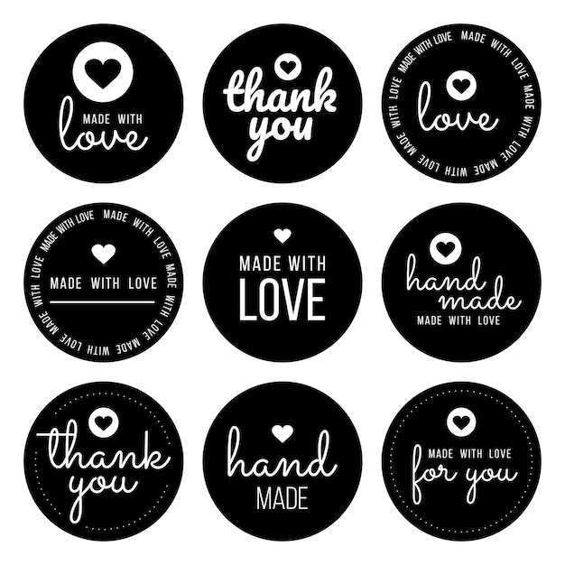 Download Set labels for sellers including ''thank you'', ''handmade ...