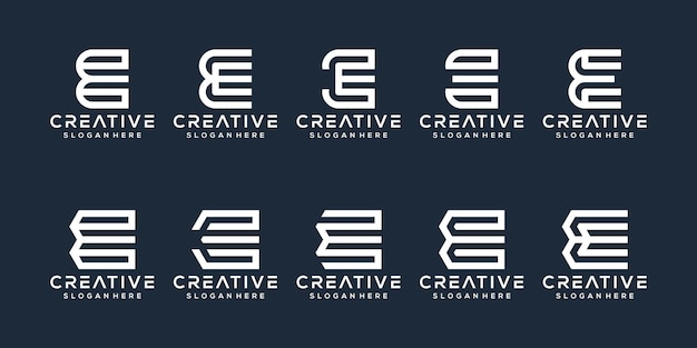 Premium Vector | Set of letter e logo design