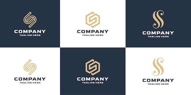  Set of letter s business logo design templat Premium Vector