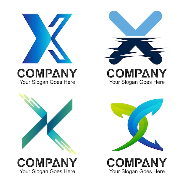 Download Free Set Of Letter X Logo Concept Premium Vector Use our free logo maker to create a logo and build your brand. Put your logo on business cards, promotional products, or your website for brand visibility.