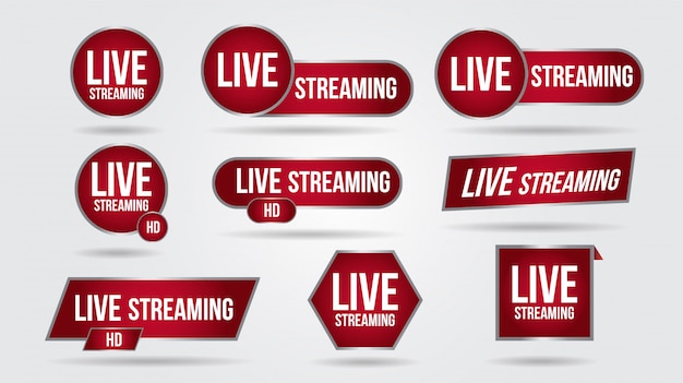 Download Free Set Of Live Video Streaming Icons Logo Tv News Banner Interface Use our free logo maker to create a logo and build your brand. Put your logo on business cards, promotional products, or your website for brand visibility.
