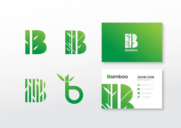 Download Free Set Of Logo Bamboo Template With Business Card Premium Vector Use our free logo maker to create a logo and build your brand. Put your logo on business cards, promotional products, or your website for brand visibility.