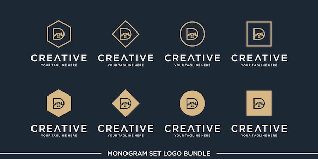 Premium Vector | Set Logo Monogram Letter Alphabet Initial Bundle ...