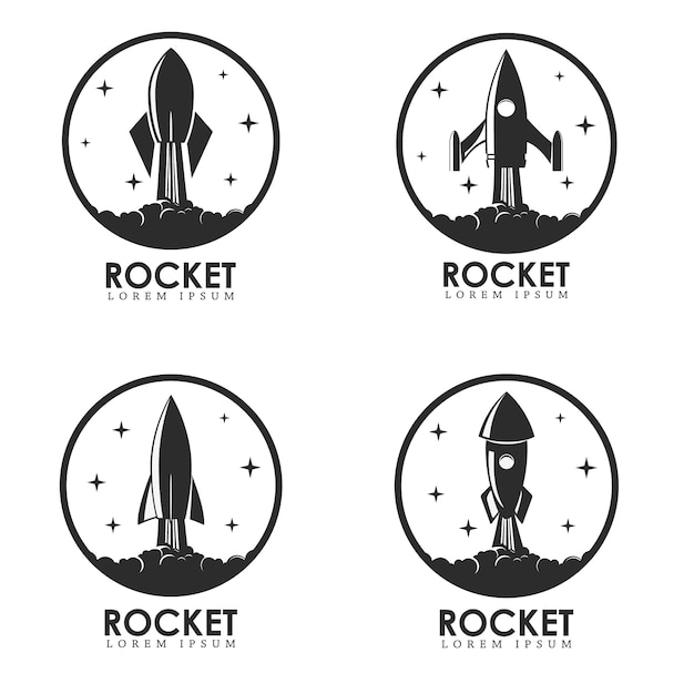 Download Free Set Of Logo Templates With Rocket Launch Premium Vector Use our free logo maker to create a logo and build your brand. Put your logo on business cards, promotional products, or your website for brand visibility.