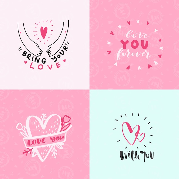Download Free Set Of The Love Expressions Cards Premium Vector Use our free logo maker to create a logo and build your brand. Put your logo on business cards, promotional products, or your website for brand visibility.
