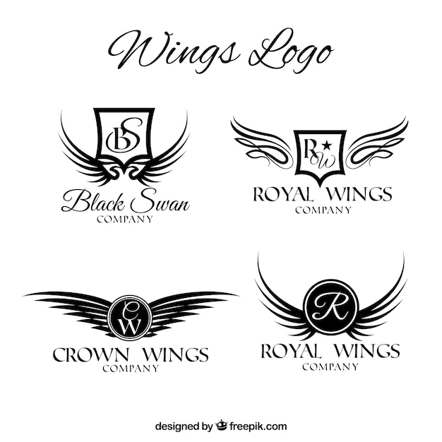 Download Free Set Of Luxurious Wings Logos Free Vector Use our free logo maker to create a logo and build your brand. Put your logo on business cards, promotional products, or your website for brand visibility.