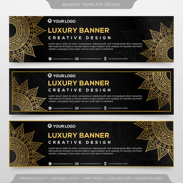 Download Free Set Of Luxury Banner Template Vector Premium Vector Use our free logo maker to create a logo and build your brand. Put your logo on business cards, promotional products, or your website for brand visibility.