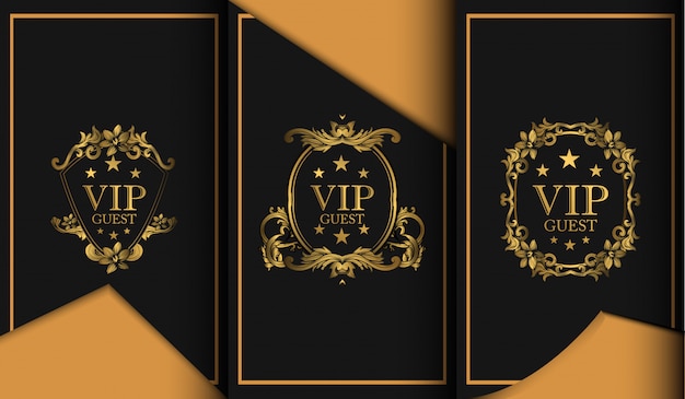 Set of luxury logo | Premium Vector