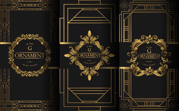 Premium Vector | Set of luxury template