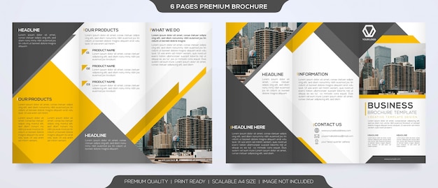 Premium Vector | Set of minimalist brochure template premium