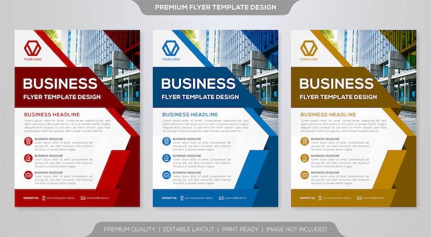 Premium Vector | Set of minimalist flyer template