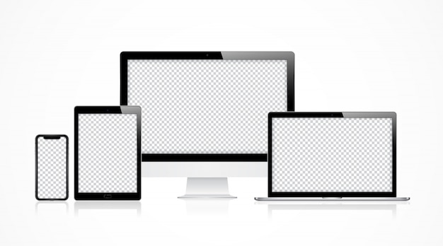 Set modern computer Premium Vector