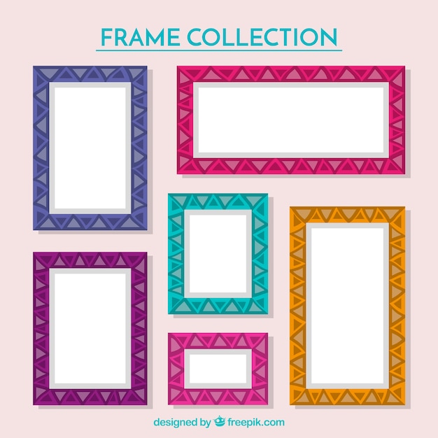 Free Vector  Set of modern  frames 
