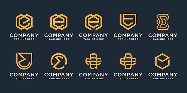Download Free Set Of Monogram Creative Letter E Logo Template Icons For Use our free logo maker to create a logo and build your brand. Put your logo on business cards, promotional products, or your website for brand visibility.