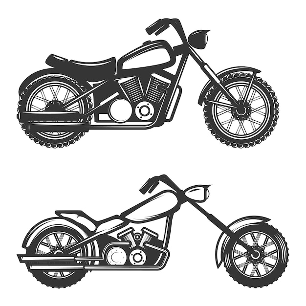 Download Free Set Of Motorcycle Icons On White Background Element For Logo Use our free logo maker to create a logo and build your brand. Put your logo on business cards, promotional products, or your website for brand visibility.