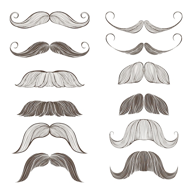mustache shapes and names