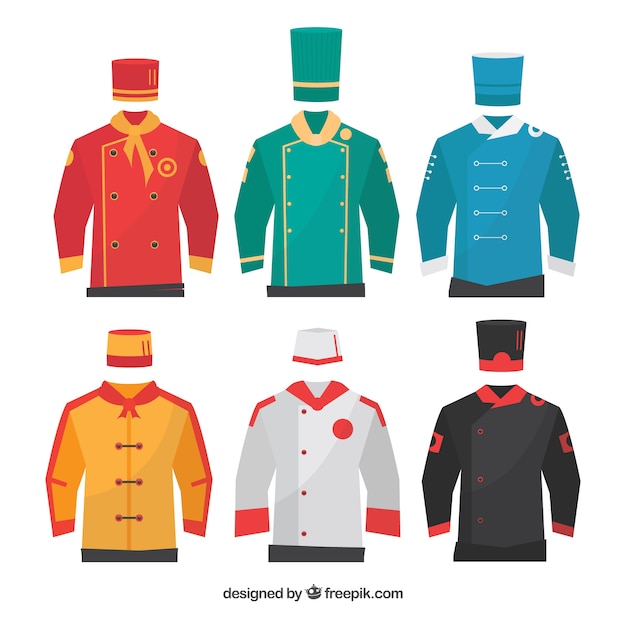 Download Set of chef's uniforms Vector | Free Download