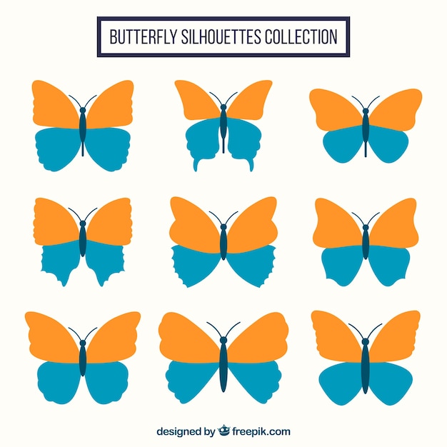 Set of decorative butterflies