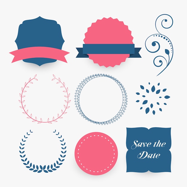 set of decorative design elements Free Vector set of decorative design elements Free Vector