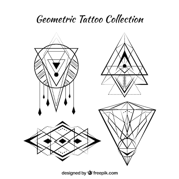geometric 4 elements tattoo