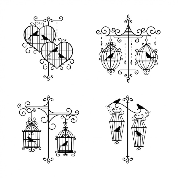 鳥かご 画像 無料のベクター ストックフォト Psd