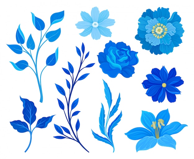 画像をダウンロード 青い 花 イラスト 青い 花 イラスト
