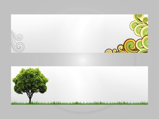 Set of nature banners Vector | Free Download