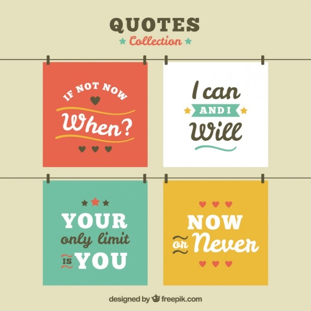 Download Set of positive quotes Vector | Free Download