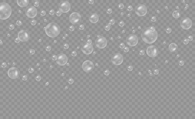 Рамка мыльные пузыри на прозрачном фоне