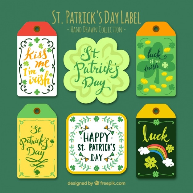 set-of-saint-patrick-s-vintage-stickers-and-labels-vector-free-download